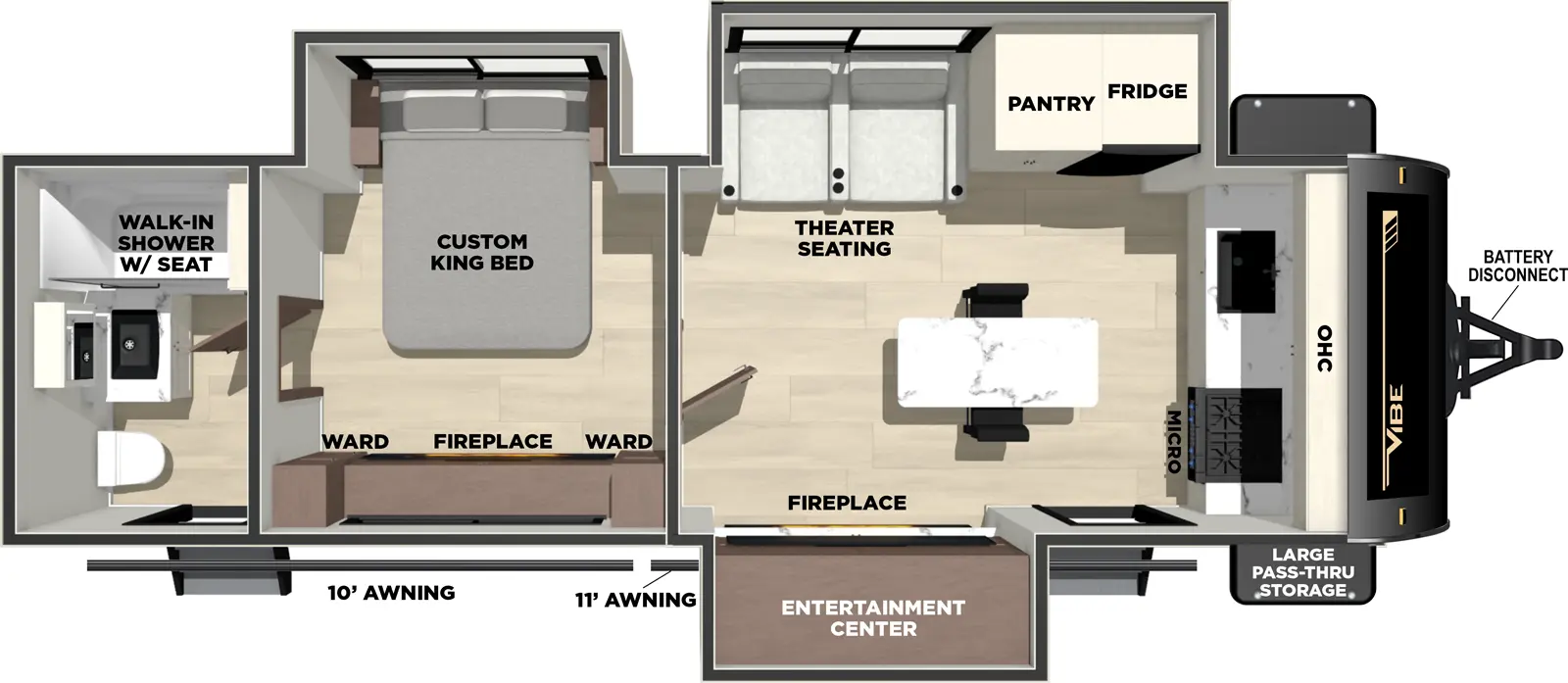 Vibe 2500FIK Floorplan